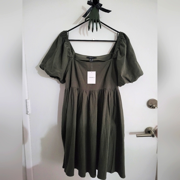 Olive Forever 21+ Dress - Picture 1 of 5